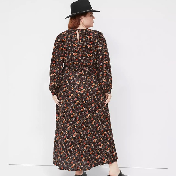 Lane Bryant | Floral Print Long Sleeve Seamed-Bodice Maxi Dress | Size 20 - Picture 2 of 13